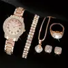 Explosiones de Comercio Exterior Moda Patrón Romano Diamante Reloj de Pulsera para Mujer Reloj de Pulsera de Cuarzo Brazalete Reloj de Pulsera para Mujer Fabricantes en stock