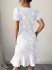 Vestido de Moda Elegante Versátil Casual para Viajar de Verano Nuevo Ajustado al Cuerpo que Resalta la Figura hasta la Rodilla, Transfronterizo Europeo y Americano