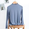 Nueva camiseta interior de modal de manga larga y cuello alto para primavera y otoño, camiseta de manga larga fina para mujer, talla grande