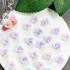 Novo estilo Ins azul rosa duas cores nail art material saco misto luminoso camélia nail art bugigangas resina acessórios