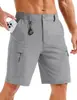 Pantalones cortos de trabajo para hombre transfronterizos, pantalones cortos de verano con múltiples bolsillos y cremallera, pantalones cortos deportivos casuales de secado rápido para senderismo al aire libre