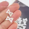 Contas Vazadas Imitação Pérola Branco Arroz Laço Laço Maquiagem de Noiva DIY Celular Adesivo para Unha Joia Grampo de Cabelo