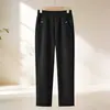 Pantalones Rectos de Cintura Alta Estilo Nuevo de Primavera para la Abuela, Pantalones Largos Casuales Sueltos para Mujer, Pantalones de Mujer para Madres de Mediana Edad y Mayores