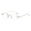 Gafas Sin Montura Fak Mismo Modelo Alvari Ultra-Ligeras de Titanio Puro 53 Montura Micro Ojo de Gato 9057 Firefly Gafas de Alta Inteligencia