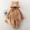 Overol para Bebé para Casa Otoño e Invierno Bebé Lindo Dibujos Animados Panda Conejito Oso Pequeño Overol de Felpa