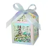 Caja de dulces cortada a láser con patrón de estilo europeo, caja de papel para dulces de boda, decoración de ventana tallada en papel, caja de dulces de cumpleaños