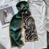 Lenço Longo de Seda Lenço de Seda de Amora Feminino Exquisito Pônei Liso Crepe Cetim Top Camada Dupla Versátil Celebridade da Internet Fita Longa