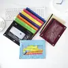 Bolsa para canetas Lecai de três furos tecido Oxford transparente olho de ar bolsa para material escolar Bolsa de Arquivo removível Vendas de fabricantes de bolsas para canetas