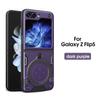Adecuado para Funda de Teléfono Samsung Z Flip7/6 con Soporte Magnético Plegable Z Flip5/4 y Cubierta Protectora Anticaídas