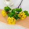 Lugar de fábrica rama única 3 horquillas bola de nieve de la suerte Madera europea Hortensia simulación flor artificial flor de seda boda decoración del hogar flor