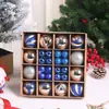 Árvore de Natal transfronteiriça 6cm bola decorativa de formato especial 3cm conjunto de 44 por caixa bola de pó galvanizado bola colorida pacote