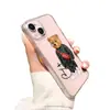 Funda de Teléfono Oso Caricatura Más Vendida Transfronteriza Adecuada para iPhone 17 Funda de Teléfono de Marca Moderna Apple 18Pro Cubierta Protectora Transparente