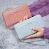 Billetera Larga Nueva para Mujer, Cartera con Cremallera Versátil, Bordada, Moda, Gran Capacidad, Billetera Suave, Bolso para Teléfono Móvil
