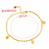 Tobillera de Imitación de Oro de 18K de Lujo Ligero, Joyería de Playa de Verano para Niñas, Cadena Sencilla de Ola de Agua Estilo Coreano para Clavícula, Joyería para Pies Color Oro Arena