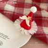 Pinza para el cabello de lazo de estrella adorno navideño para la cabeza femenino sombrero navideño diadema diadema de oso de peluche accesorios para fotos pinza para el cabello