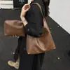 Bolso Tote Retro Maillard Versión Coreana Gran Capacidad Bolso de Hombro para Viajes Cotidianos Nuevo de Moda Simple Versátil Bolso de Axila