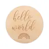 Productos para Bebés Tarjetas de Hitos de Madera Hecho a Mano Gel para Dientes Accesorios de Recuerdo para Sesión de Fotos de Recién Nacidos