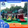 Castillo Inflable One Piece, Juguete de Parque de Diversiones, Castillo Inflable, Puesto Exterior, Tobogán Inflable Grande