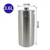 Aço Inoxidável 304 Barril de Cerveja Artesanal Mini Barril Barrica de Bebida Barril de Cola Barril de Pressão para Fermentação Secundária de Cerveja Artesanal