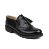 Zapatos de Mujer Zapatos de Tacón Bajo 4 Flores Quemadas Nuevos Talla Grande Zapatos de Comercio Exterior Borla Zapatos de Mujer Negro Marrón Cabeza Redonda en stock Neutro