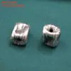 Tailandia Chiang Mai accesorios de plata hechos a mano cuentas de plata de ley vintage envejecidas pez fresa material de cuentas hechas a mano para DIY