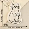 Patch de Bordado de Gato de Desenho Animado Bordado à Máquina Patch Autoadesivo para Capa de Celular Acessórios DIY Patch Acessórios para Roupas Patch de Tecido
