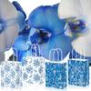 Bd159 Precio Especial Estilo Chino Flor Peonía Porcelana Azul y Blanca Azul y Blanca Compañero de Fiesta Regalo Mochila Bolsa de Papel Kraft