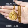 Popular Colgante de Calabaza Hueca Giratorio Incrustado con Diamantes Estilo Étnico para Mujer Collar de Oro Arena Vietnamita Que No Se Desvanece por Mucho Tiempo