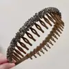 Tiara de Cabelo Lisa Colorida Fosca Estilo Coreano Prendedor de Cabelo Não Danifica com Dentes Antiderrapante Simples Onda Não Apertante para Mulheres