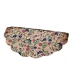 Tapete de Chão Semicircular com Borda Ondulada Floral Vintage Tapete Absorvente Floral Fresco para Banheiro Tapete Antiderrapante para Entrada