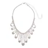 Conjunto de Duas Peças de Corrente para Clavícula Geométrica com Franjas Cravejada de Diamantes de Luxo Acessível Retrô Estiloso Europeu e Americano Nicho Elegante de Alta Qualidade para Mulheres