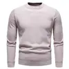 Novo Suéter Masculino de Lã Grossa com Gola Meia-Alta, Peça Única, Casual, Tricô, Pulôver para Jovens, Camisa de Camada Base Quente