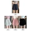 Shorts de Seda de Hielo Blancos para Mujer Verano 2023 Cintura Alta Corte Holgado Pierna Ancha Casual Pantalones Holgados Finos para Mujer