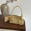 Bolso de Hombro Tejido Hecho a Mano de Nicho Coreano Moda Femenina Casual de Mano Bolso Madre-Hijo Bolso de Hombro de Gran Capacidad Bolso de Mujer