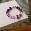 Pulsera de Cuentas de Fluorita Cristalina y Circonita Moda Lujo Ligero Pulsera de Gama Alta Temperamento de Nicho Joyería Versátil Venta al por Mayor