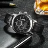 2026 Nuevo Moda Multifuncional Reloj de Negocios Reloj para Hombre Tres Ojos Seis Manos Correa de Cuero Reloj de Cuarzo Venta al por Mayor
