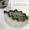 Pinza para el Cabello sin Marcas Estampado de Leopardo para Mujer Clip para Cola de Caballo en la Parte Posterior de la Cabeza Clip Vertical Saliente Clip Banana Versátil Elegante Pinza para el Cabello Tocado
