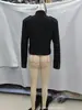 Chaqueta abrigo estilo militar ajustada con textura de terciopelo, cuello mao estilo europeo, botones metálicos, nudo de cuerda 6318246