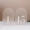 Logo Transfronteiriço Popular Recepção de Casamento Número de Mesa em Arco Fosco Decoração de Mesa de Casamento em Acrílico de Arco Fosco