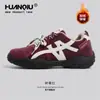 Tênis de Treino Alemão Espessos com Forro de Lã Universal para Mulheres, Novos Tênis de Algodão com Solado Grosso Retro de Inverno 2025, Sapatos Casuais de Moda Versáteis