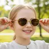 Moda Europea y Americana Nuevo Retro Montura Redonda Gafas de Sol para Niños para Niños y Niñas Viajes al Aire Libre Gafas de Sol para Fotografía Callejera Gafas de Bebé