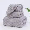 Toalla de Baño de Coralina Toalla de Algodón Esponjoso Set de Gorro para Secar el Cabello Absorbente Set Especial para Adultos Toalla Suave para el Hogar