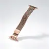 Adecuado para Apple iWatch Correa de Metal Milanesa para Cintura Pequeña 7Se Ultra2 Correa de Reloj Magnética con Estampado de Leopardo