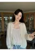 2026 Cardigan de Punto de Mohair Suave y Esponjoso con Cuello Redondo para Mujer Estilo Coreano Nuevo Suave Holgado Hombro Caído Suéter de Manga Larga