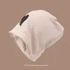 Gorro de punto para primavera y otoño, gorro turbante negro de moda, gorro fino de algodón puro estilo japonés ins para el frío, gorro posparto