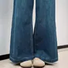 Jeans Vintage de Tiro Alto de Pierna Ancha para Mujer, Forrados de Polar, Otoño e Invierno, Adelgazantes, Corte Holgado, Para Personas Petitas, Forma de Pera, Pantalones Rectos Relajados