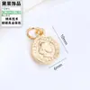 Colgante de moneda de constelación ojo de diablo chapado en oro de 14k de cobre puro de alta gama material para manualidades pendientes colgante de collar