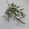 Vegetación Artificial Estilo Bosque Transfronteriza Rama de Olivo de 10 Hojas Rama Única Flor Falsa de Pascua Decoración Verde para Bodas con Hojas Venta al por Mayor
