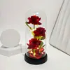 Buquê de Flores Eternas Rosa Abajur de Acrílico Dia dos Namorados Chinês Dia do Professor Presente de Aniversário Ornamento Criativo Luz Noturna