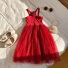 Vestido de Tirantes para Niña Estilo Francés Rosa Verano 2026, Vestido de Princesa de Malla Dulce y Elegante, Vestido de Playa